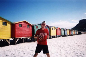 Changing houses on the beach, South Africa